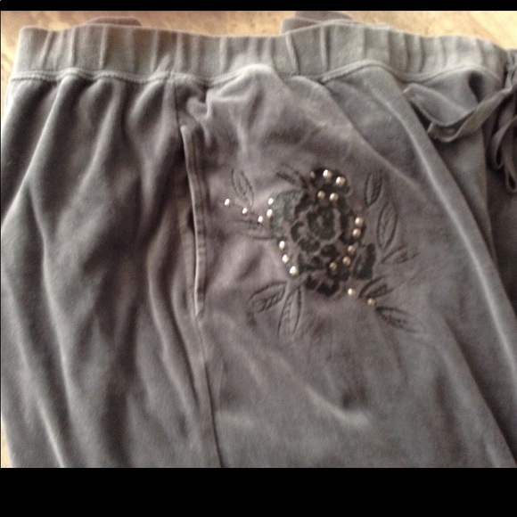 Grey Velour Bling Hoodie & Pant Set - Picture 6 of 6